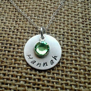 Sterling Silver Mom Necklace - Personalized Name Necklace - Grandma Necklace - Stamped Evermore
