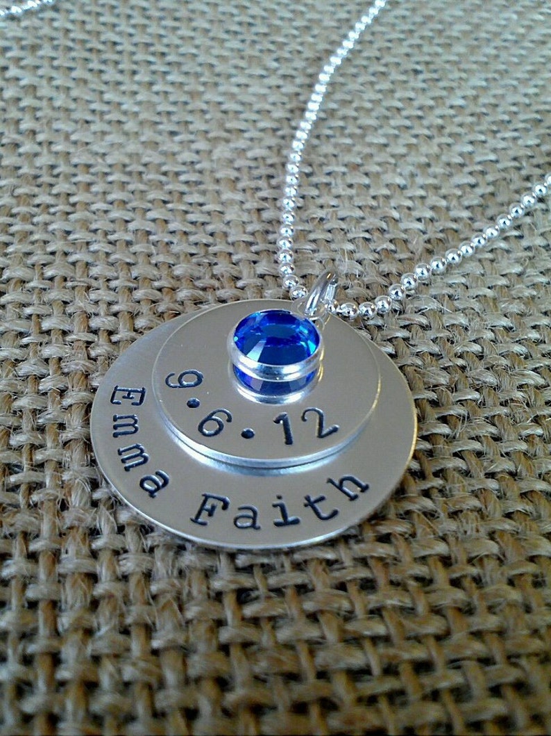 Personalized Mom Necklace Custom Name Date Necklace Etsy