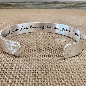 Sterling Silver Custom Text Bracelet for Mom, Custom Cuff Anniversary Name And Date, Personalized Sterling Silver Name Bracelet