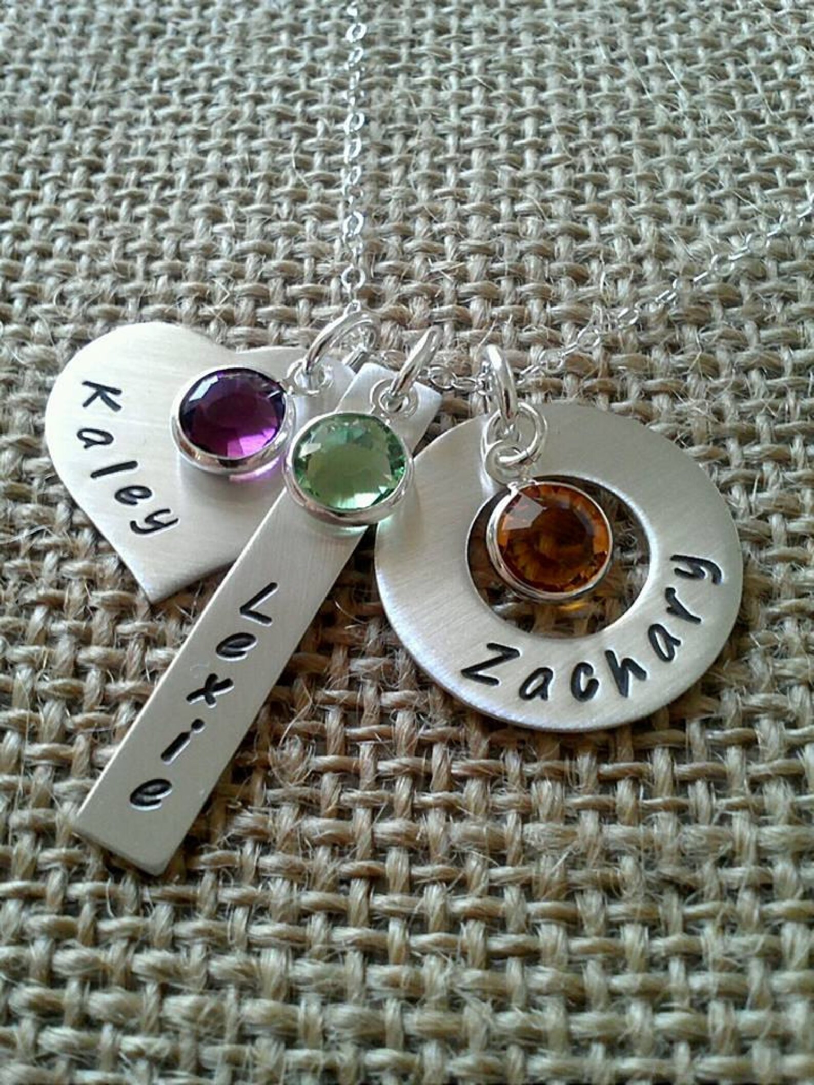 Kids Names Necklace Grandkids Necklace Grandmother Necklace Etsy