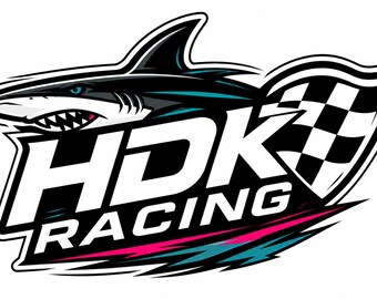 HDK Racing Cartoon Shark Decal