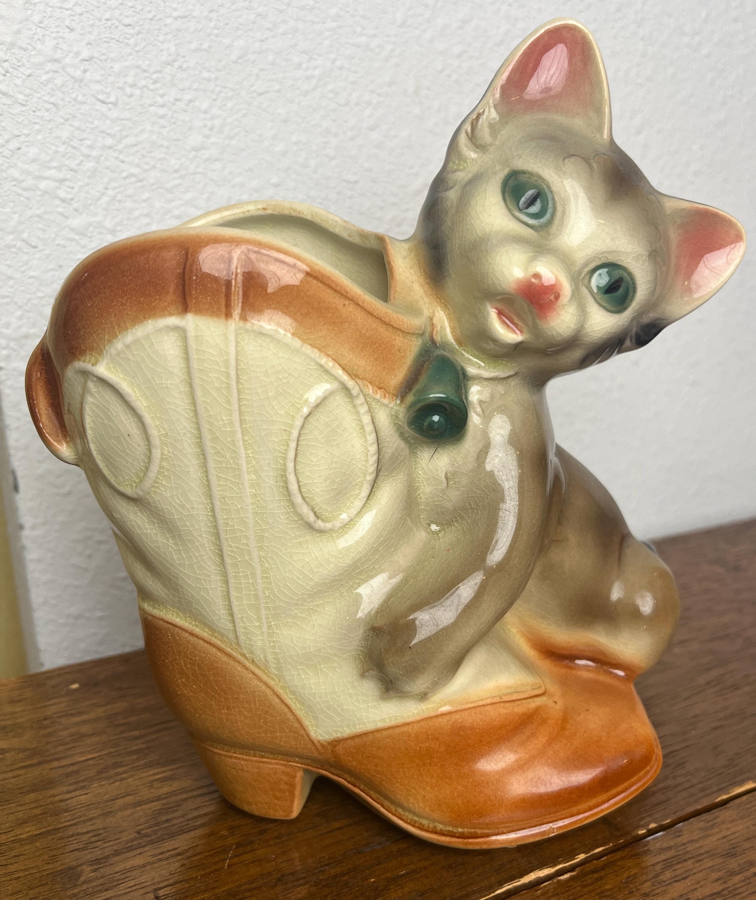 1950s Ceramic Cat - Etsy