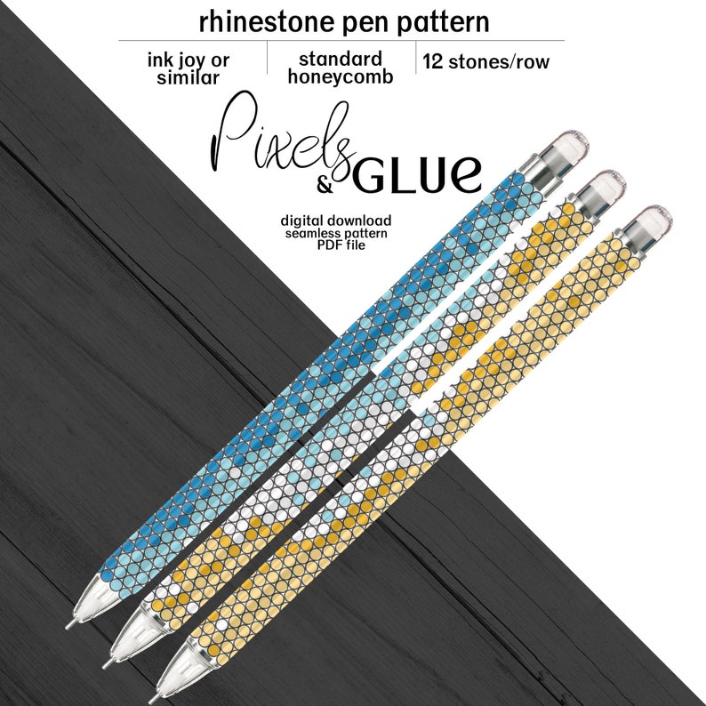 Rhinestone Pen Template Ss10 8 Etsy
