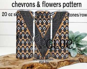 Standard Wabe 20 oz Skinny Chevron mit Blumen V Split