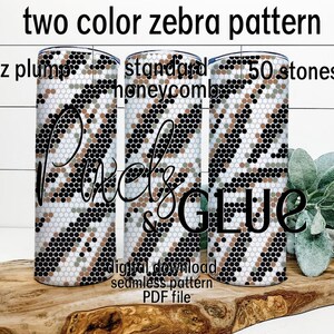 Standard Honeycomb 24 oz Two Color Zebra