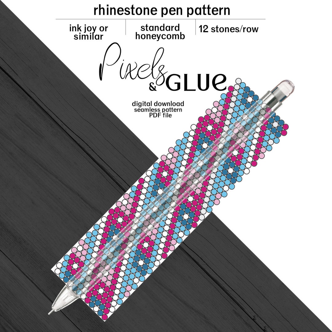 Rhinestone Pen Template Ss10 1 Etsy Rhinestone Pen Template Ss10 1 Etsy