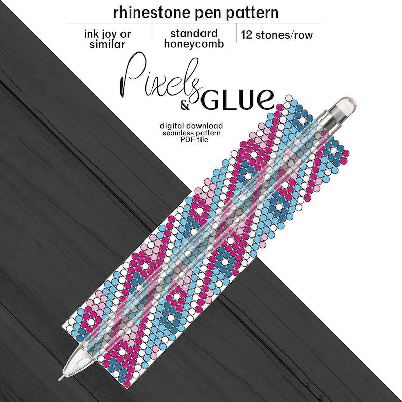 Rhinestone Pen Template Ss10 1 Etsy Rhinestone Pen Template Ss10 1 Etsy