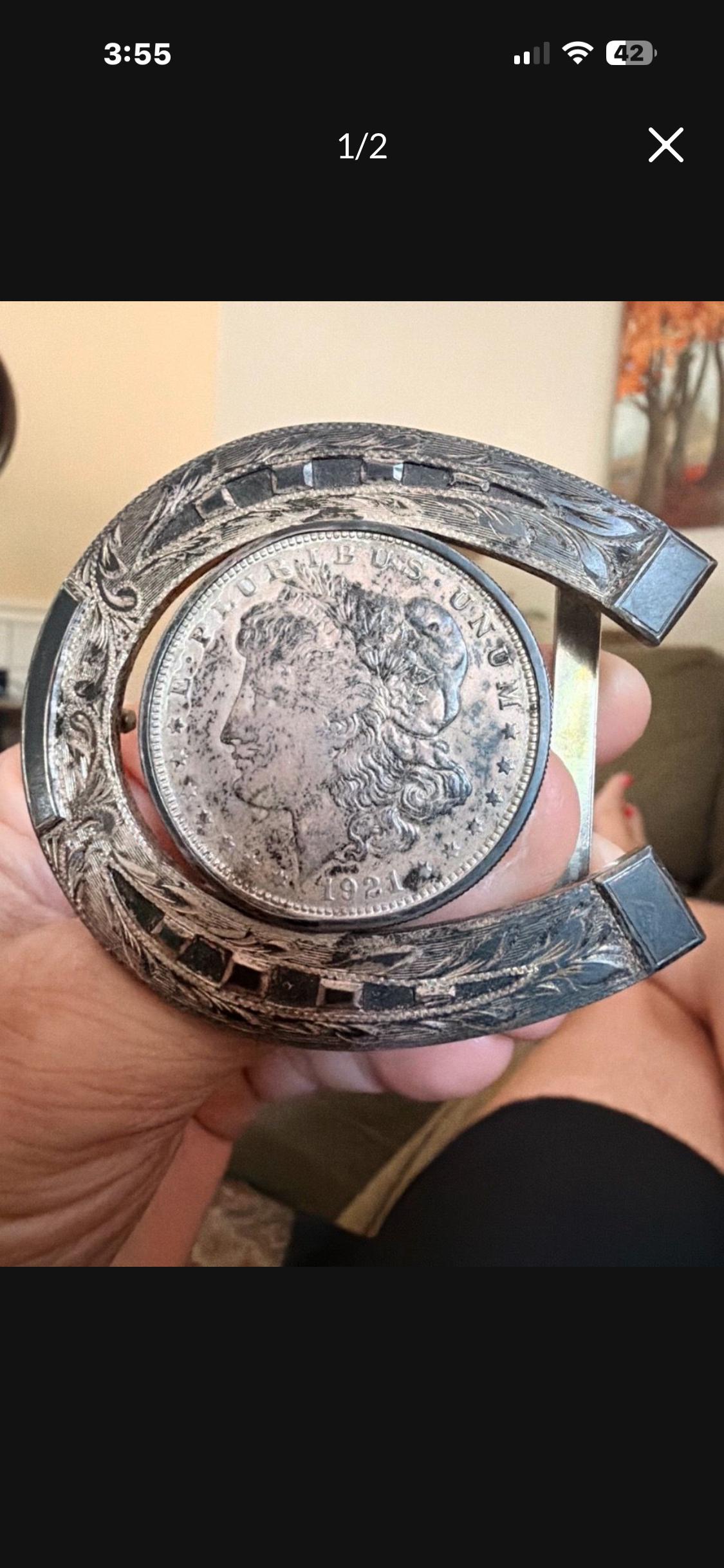 1921 Morgan Silver Dollar Belt Buckle - Etsy