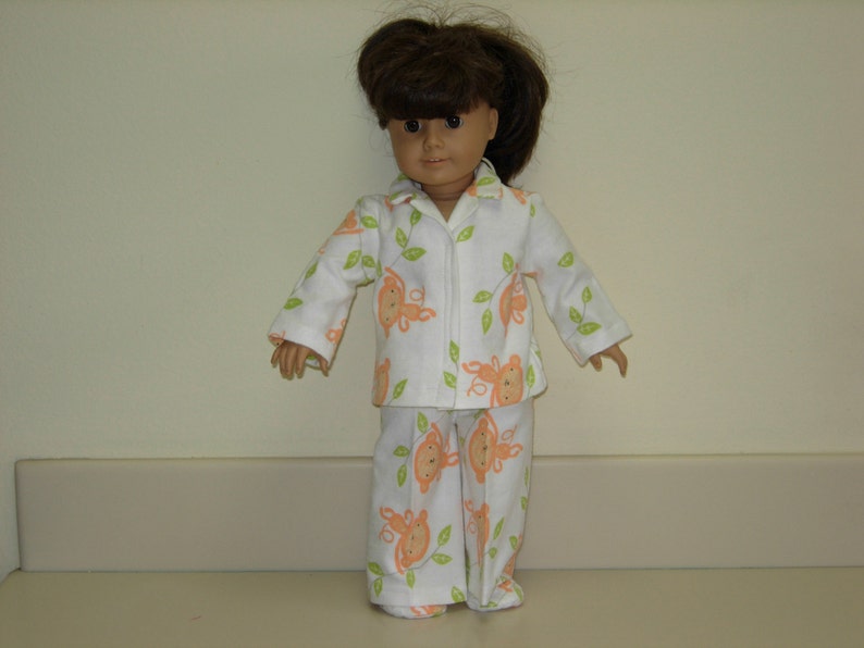 American Girl Doll Pajamas With Matching Slippers Etsy