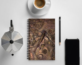 notebook Steampunk dragonfly, doted pages, functional gift,original artwork Steampunk Style