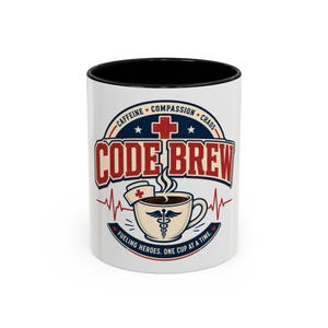 Code Brew Nurse Kaffeebecher | Medizinischer Koffeinbecher (325/440 ml)