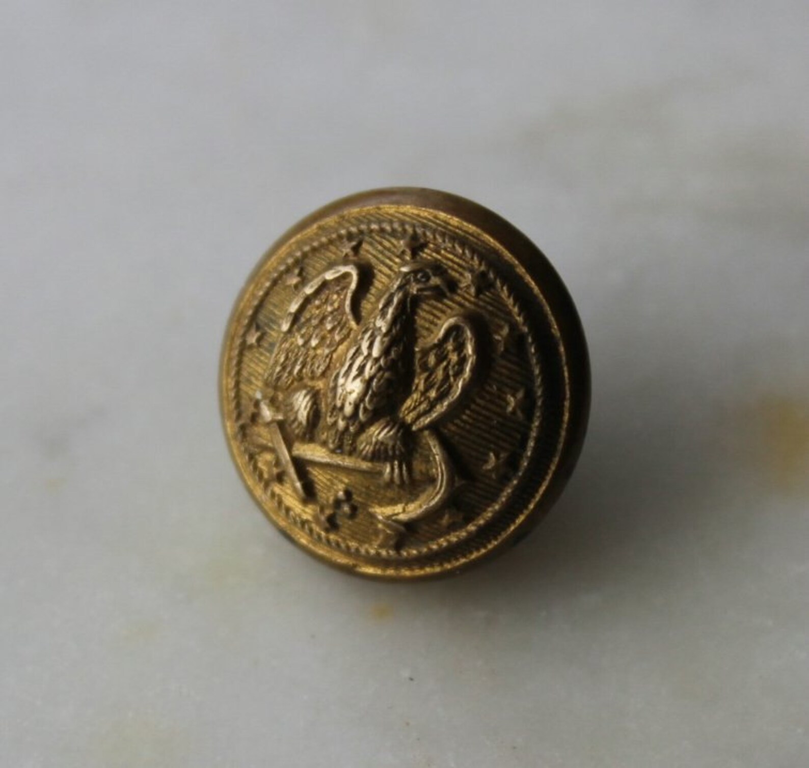 Antique brass eagle and 13 star military button made by Thos Etsy