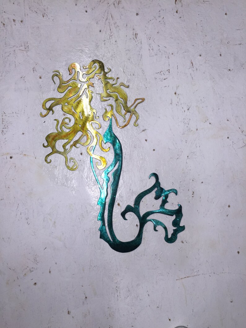 Mermaid Nautical Marine Metal Wall Art ocean sign Etsy