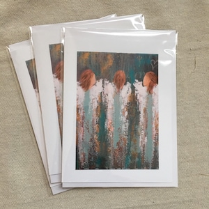 Set of 6 Abstract Angel Fine Art Note Cards