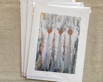 Set of 6 "Her Guardians" Abstract Angel Fine Art Note Cards