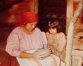 Cherokee American Indian Woman, POTTERY MAKING, ca1940 NC postcard