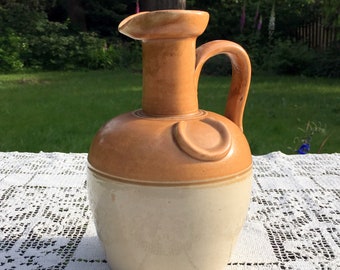 Donald Fisher Stoneware Whiskey Decanter, Edinburgh Pottery, Man Cave Decor