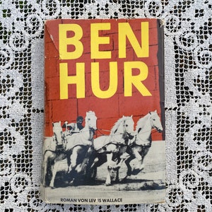 Ben Hur Book German/Hardcover Ben Hur/General Lewis Wallace/The Tale of the Christ/German Language Book/Ben Hur Collectible Book