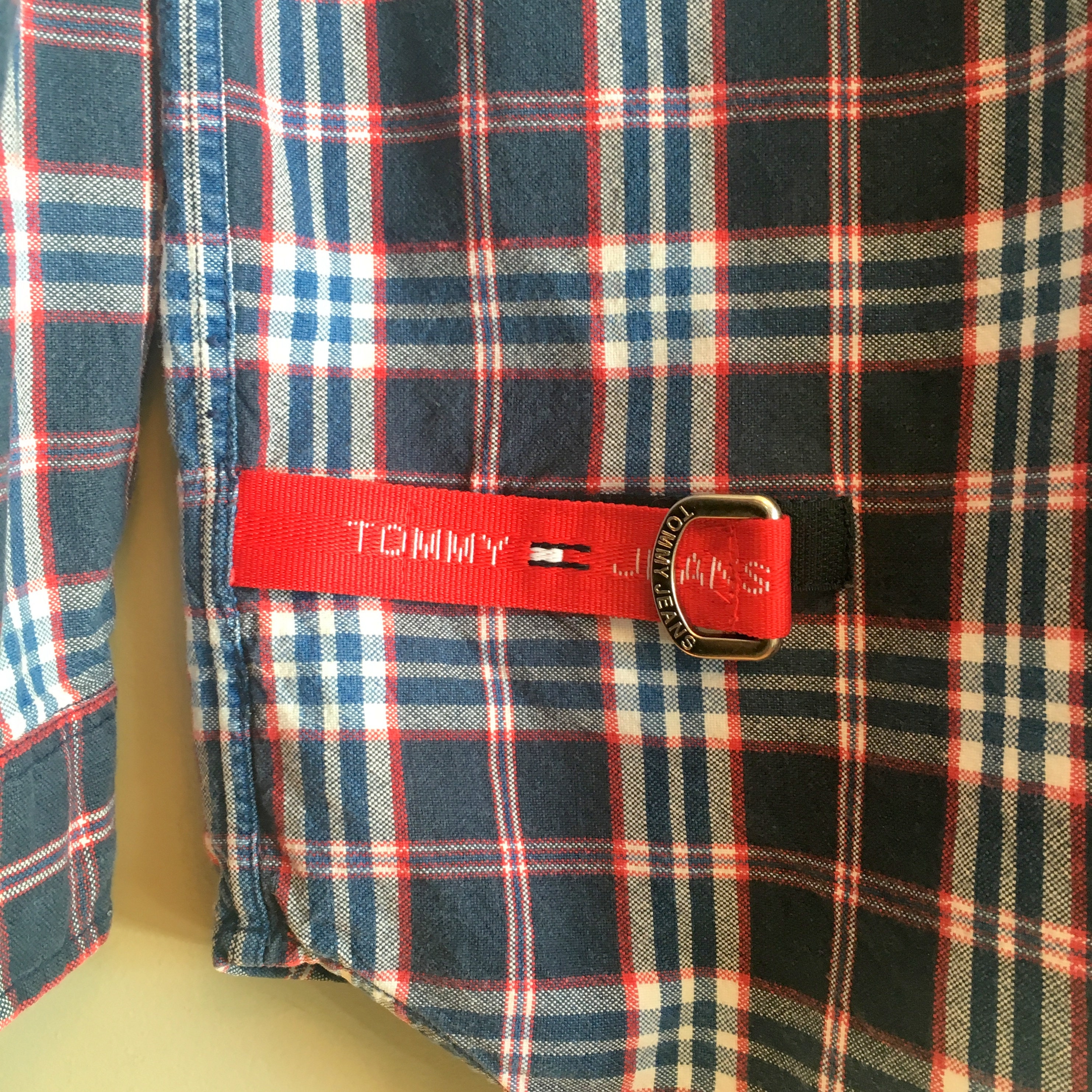 【supreme】初期 check shirt 90's Vntg 90s Grunge Mens Blue Plaid Shirt L/tommy Jeans /button