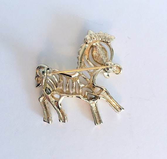 Vintage Zebra Pin/Sarah Coventry Lapel Pin/Zebra … - image 5