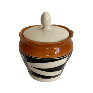 Acoma Pueblo Keramik / signierter R Boren Topf / SW Native Pottery / handgefertigtes Schmuckstück / SW Native Covered Vessel / Acoma Pueblo Art / kleiner Chip