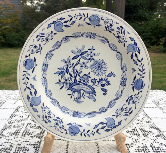 12/% Off SALE Boch Belgium La Louvier KeramisAntique Dinner PlateBlue Onion 9.5 PlateBlue /& White Floral PlateVGC No Crazing