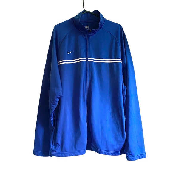 Vintage Men's 3XL Nike Warm Up Jacket/Royal Blue … - image 1