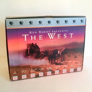 The West Vhs Tape Set/Ken Burns Presents/9 Videotape Set for VCR/By Steven Ives Peter Coyote Narrator/Time Life PBS Home Video/VG Condition