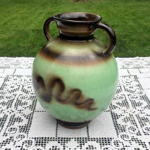 Nittsjo Sweden. Beautiful Colourful Ceramic Vase. Swedish