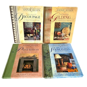 Annie Sloan Set of Books/Set of 4 Craft Books/Stencil, Gilding, Decoupage & Paint Finishes/1997 Readers Digest Collection/Hardcover VG Cond
