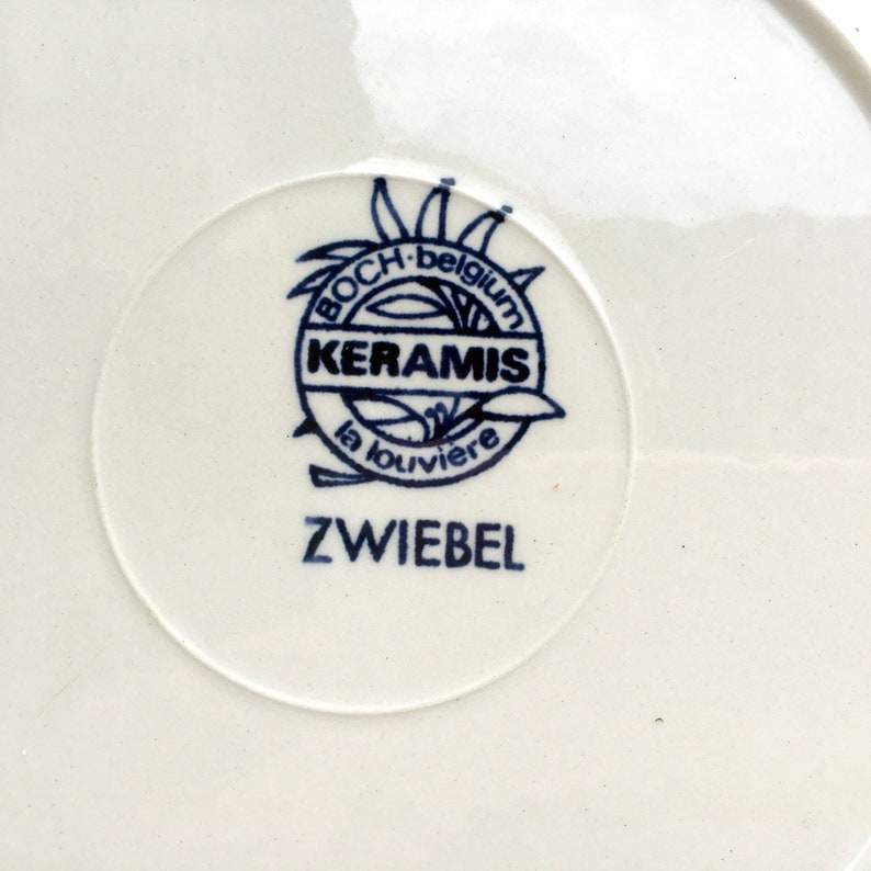 12/% Off SALE Boch Belgium La Louvier KeramisAntique Dinner PlateBlue Onion 9.5 PlateBlue /& White Floral PlateVGC No Crazing