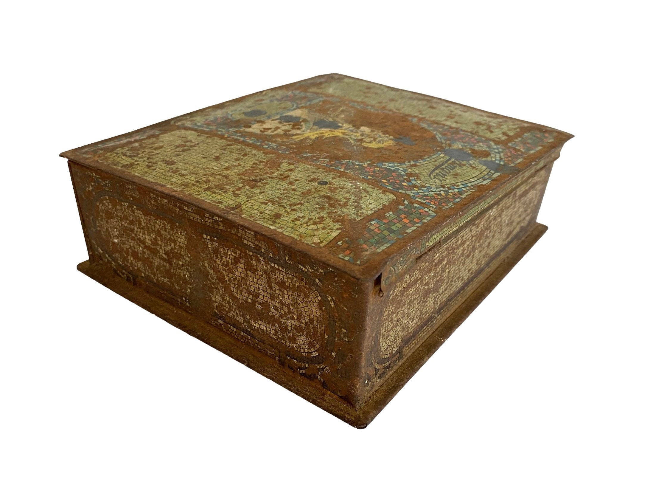 Vintage Whitman Chocolate Tin, Distressed Metal Storage Box, 1920s