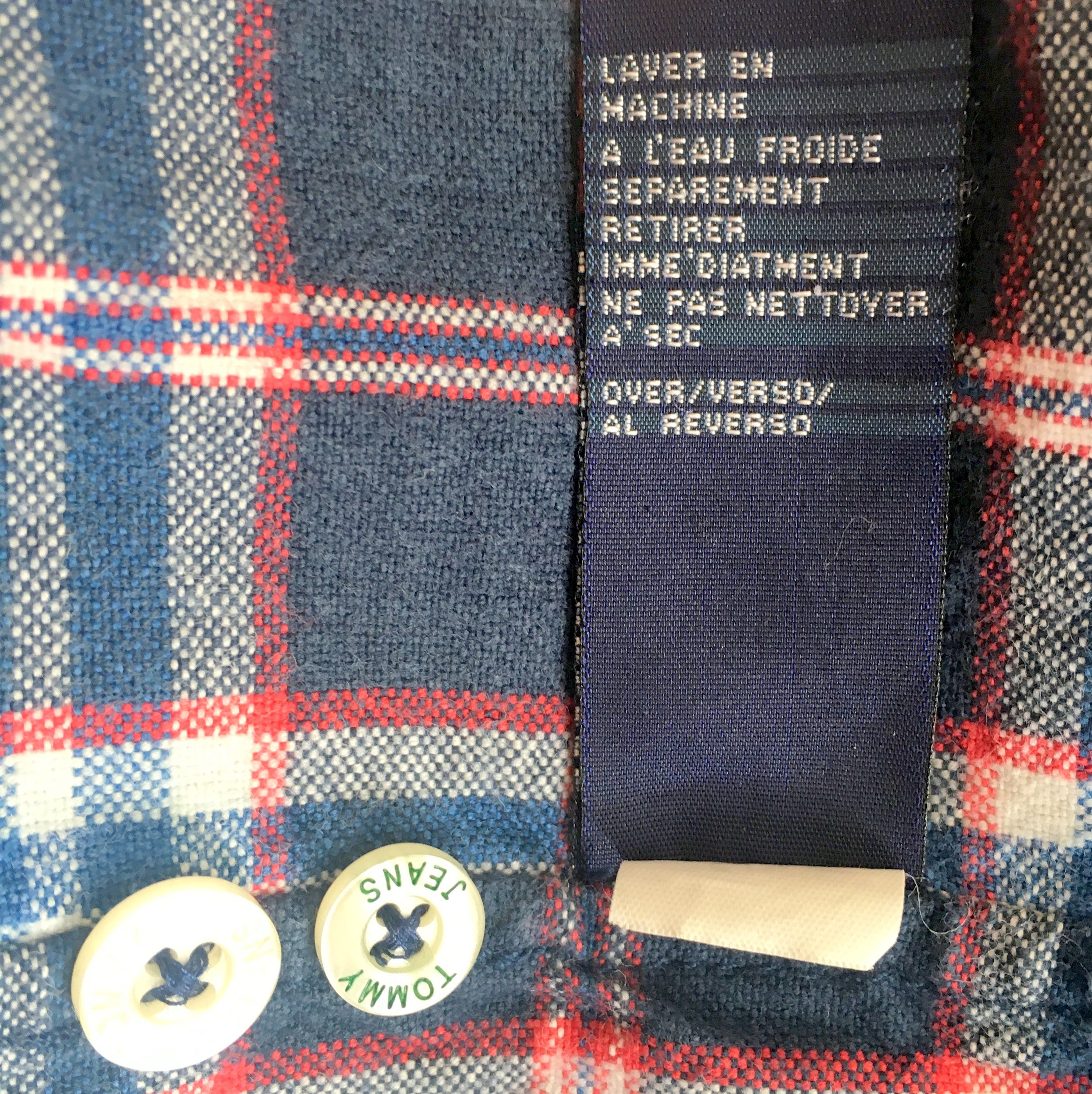 【supreme】初期 check shirt 90's Vntg 90s Grunge Mens Blue Plaid Shirt L/tommy Jeans /button