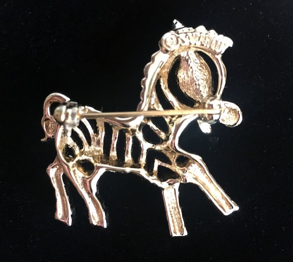 Vintage Zebra Pin/Sarah Coventry Lapel Pin/Zebra … - image 4