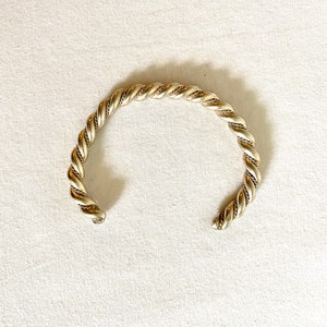 Sterling Silver Twisted Cuff/Men’s or Women's Silver Band Bracelet/Vintage Sterling Silver Rope Cuff/Adjustable Silver Wrist Cuff/