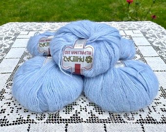 Przędza Phildar Alpalima Light Blue Alpaca Blend Yarn, 50 g kulki – zestaw 5 sztuk