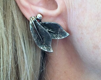 Boucles D'oreilles Clips Vintage Signées BSK 38 - Couleur Argenté, Occasion Vérifiée