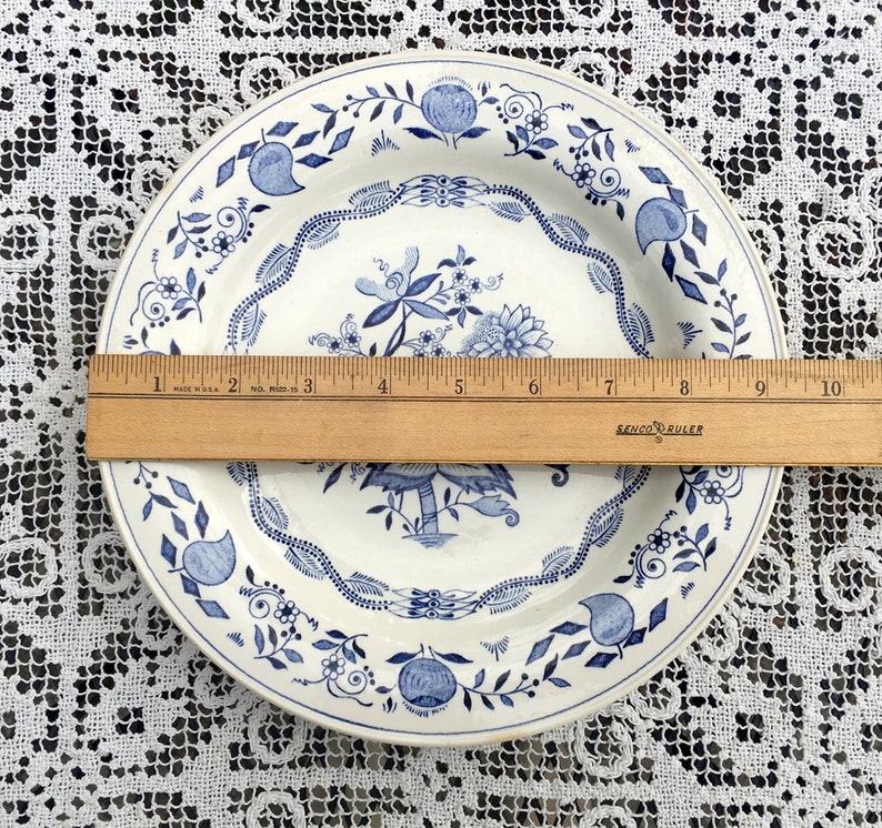 12/% Off SALE Boch Belgium La Louvier KeramisAntique Dinner PlateBlue Onion 9.5 PlateBlue /& White Floral PlateVGC No Crazing