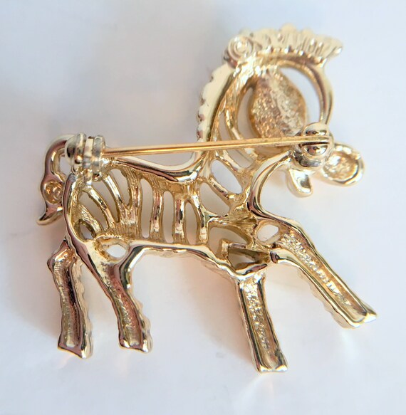 Vintage Zebra Pin/Sarah Coventry Lapel Pin/Zebra … - image 7