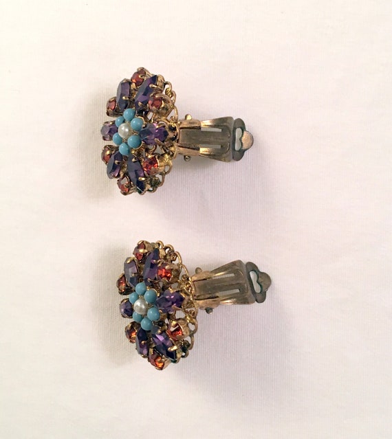 Clip On Earrings Hollow Round Flower Earrings Dangle Rhinestone Rose Gold Plated Proms Classic Gift Clip On Earrings Hollow Round Flower Earrings Dangle Rhinestone Rose Gold Plated Proms Classic Gift