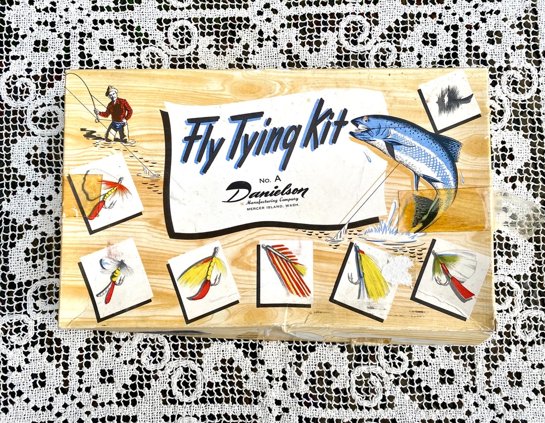 Danielson's Fly Tying Kit/1960s Fly Tying Supplies/partial Set Misc.  Collection/mercer Island Wa/fly Fishing Lures/no. A Fly Tying Kit 