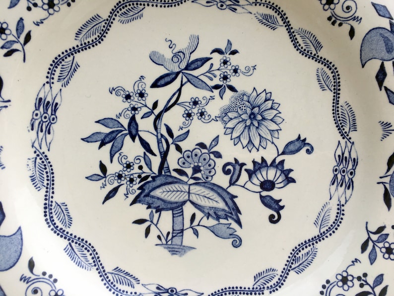 12/% Off SALE Boch Belgium La Louvier KeramisAntique Dinner PlateBlue Onion 9.5 PlateBlue /& White Floral PlateVGC No Crazing