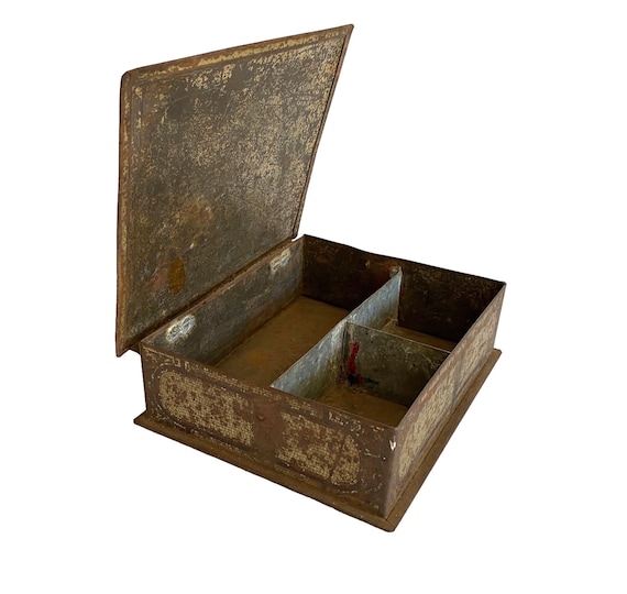 Vintage Whitman Chocolate Tin, Distressed Metal Storage Box, 1920s