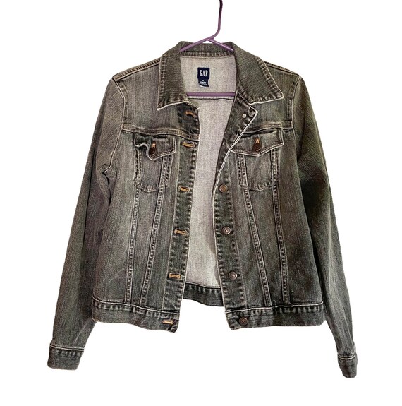 GAP Black Denim Jacket/2002 Jean Jacket/Hong Kong… - image 2