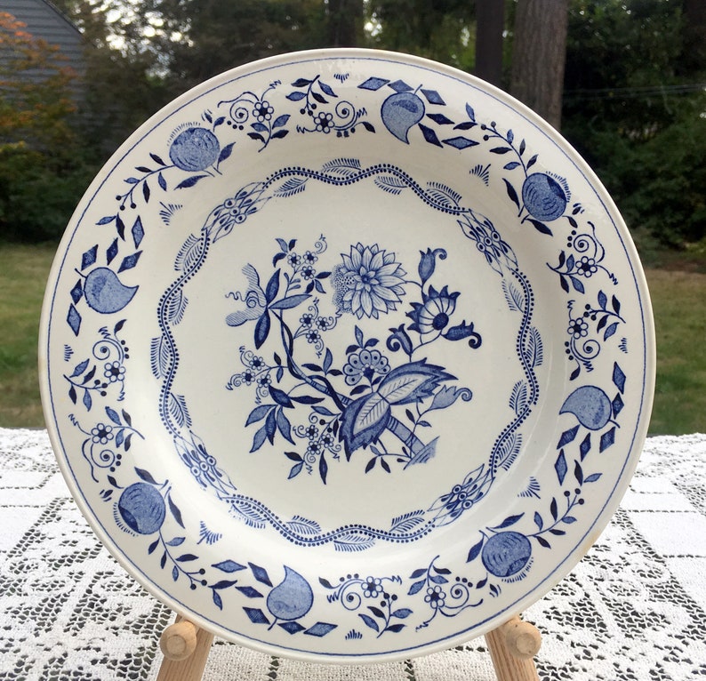 12/% Off SALE Boch Belgium La Louvier KeramisAntique Dinner PlateBlue Onion 9.5 PlateBlue /& White Floral PlateVGC No Crazing