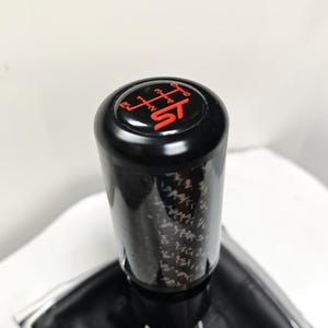 Black carbon fiber weighted 260g 6 speed sport shift stick gear knob for ford FOCUS  mk3 mk4 FIESTA mk7