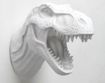 plush dinosaur head wall mount