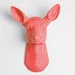 The Ophelia in Coral - WFT Exclusive Coral Doe Head - Coral Resin Faux Doe Deer Head- Deer Mounted - Fake Head Wall Mount