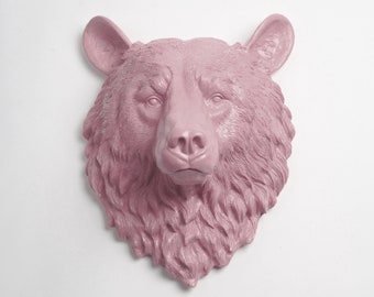 The Raleigh in Lilac - Lilac Resin Bear Head- Resin Lilac Faux Taxidermy- Chic & Trendy