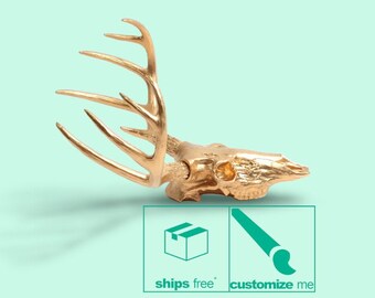 Faux Deer Skull Wall Mount || Mini Fake Deer Skull Head by White Faux Taxidermy || Faux Taxidermy Animal Skull